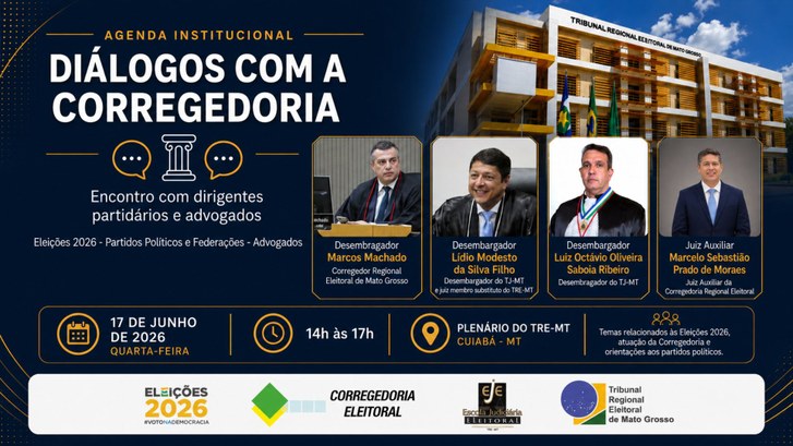 Corregedoria do TRE-MT promove diálogo sobre Eleições 2026